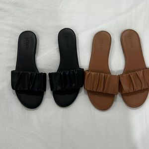 J-Crew Slides | TWO PAIRS | Size 7.5 | NEVER WORN